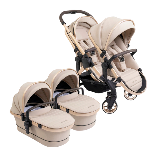 iCandy Peach 7 Twin Stroller and Bassinet - Biscotti