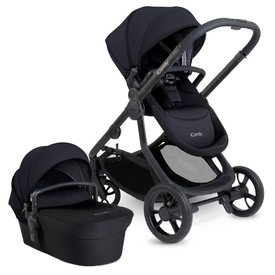 iCandy Orange 4 Stroller and Bassinet Complete Bundle - Black Edition