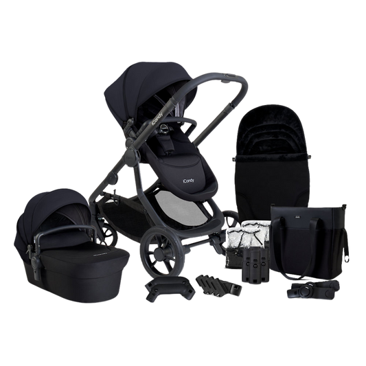 iCandy Orange 4 Stroller and Bassinet Complete Bundle - Black Edition
