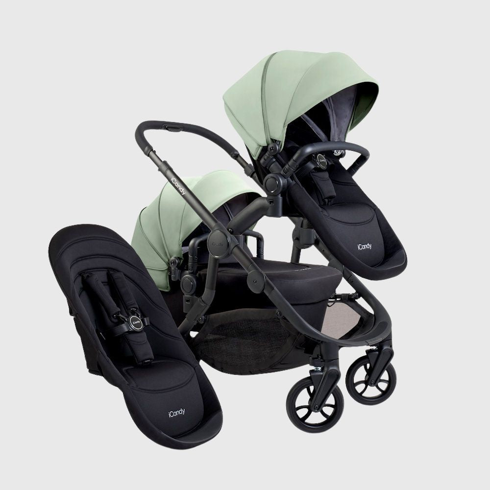 icandy orange double stroller ICandy Orange 4 Double Stroller and Bassinet Bundle - Pistachio