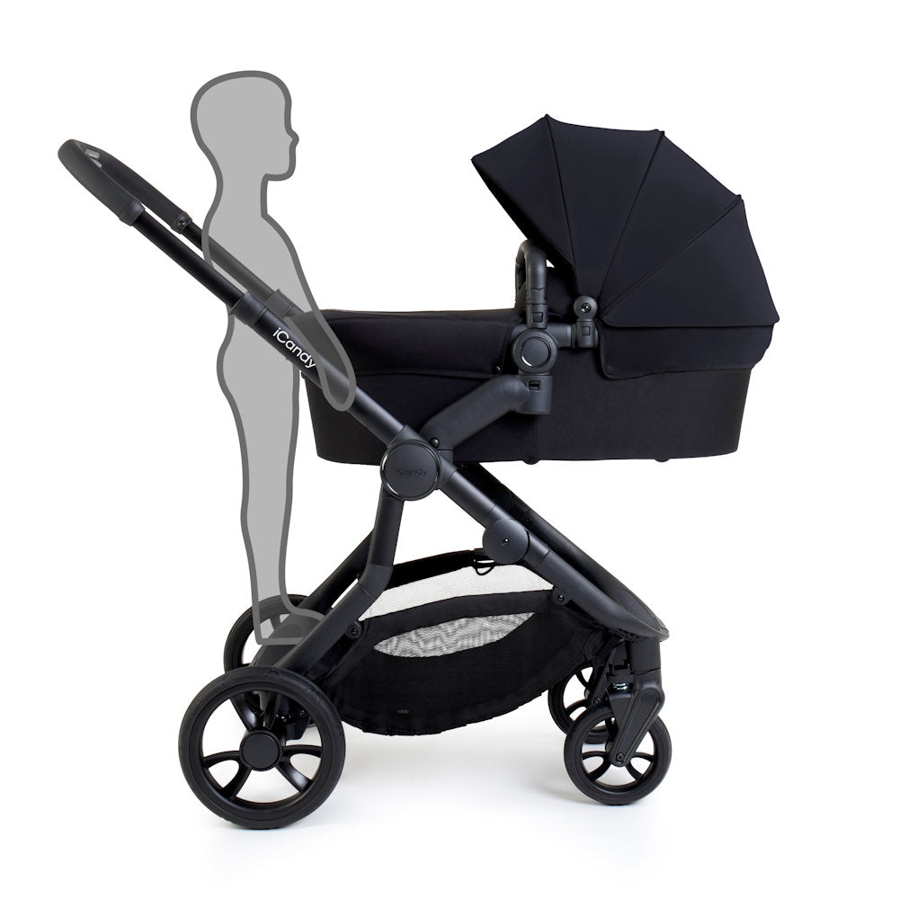 iCandy Orange 4 Stroller and Bassinet Complete Bundle - Black Edition