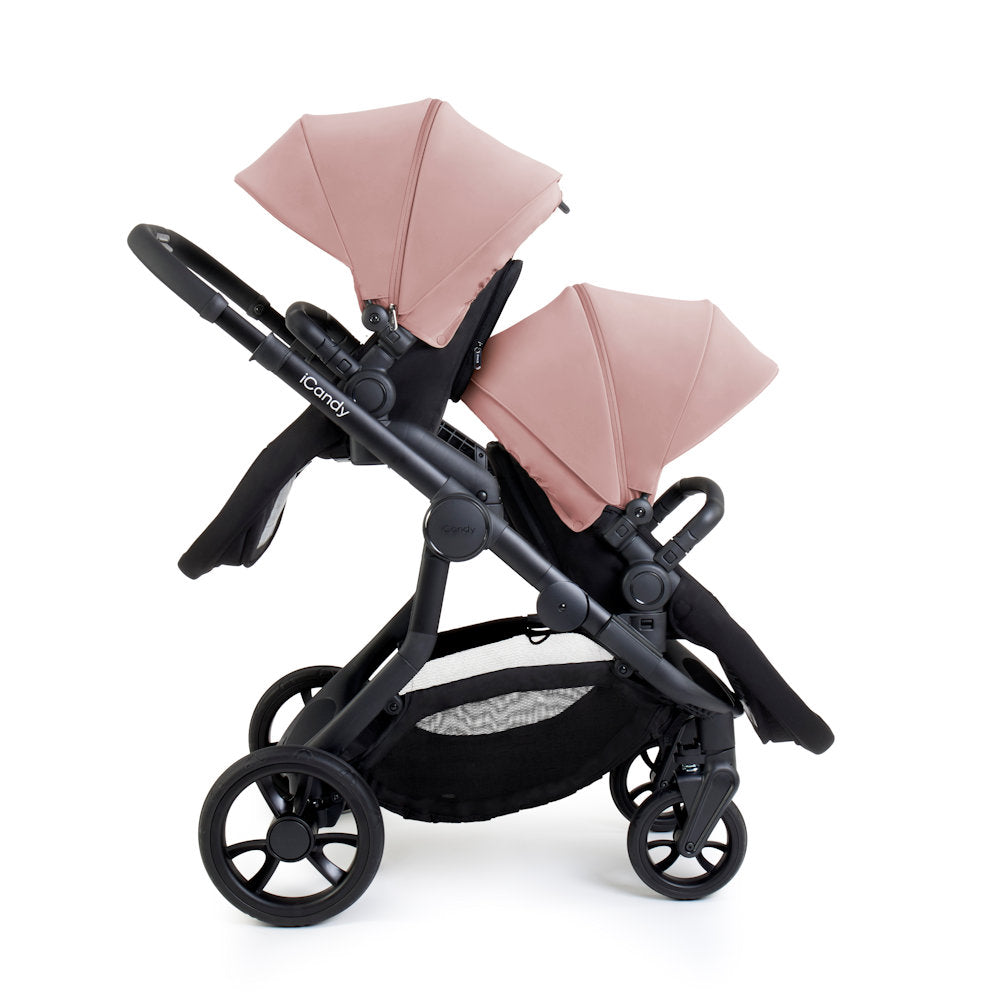 iCandy Orange 4 Double Stroller and Bassinet Bundle - Rose