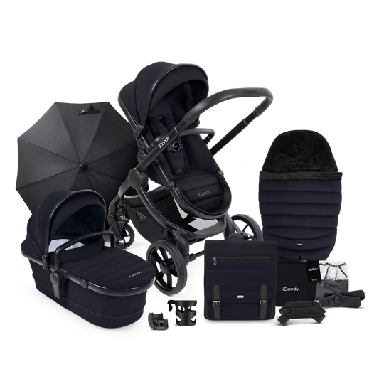 iCandy Peach 7 Stroller & Bassinet Complete Bundle - Black