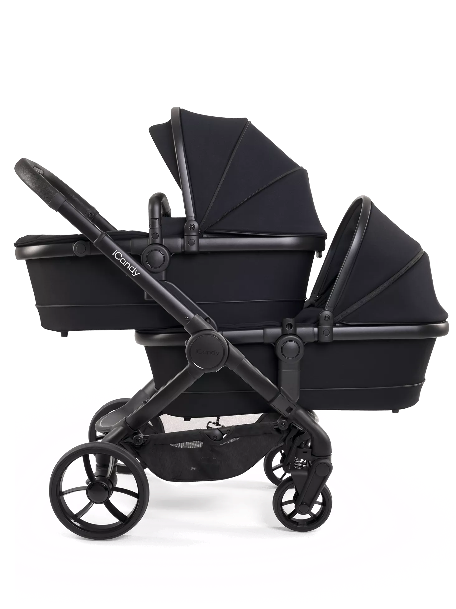 iCandy Peach 7 Twin Stroller and Bassinet - Black