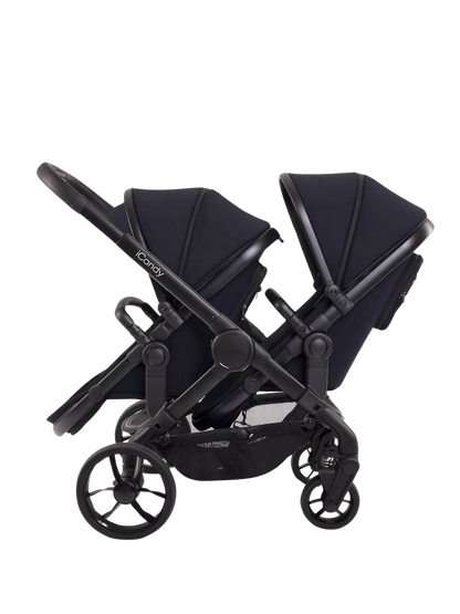 iCandy Peach 7 Twin Stroller and Bassinet - Black