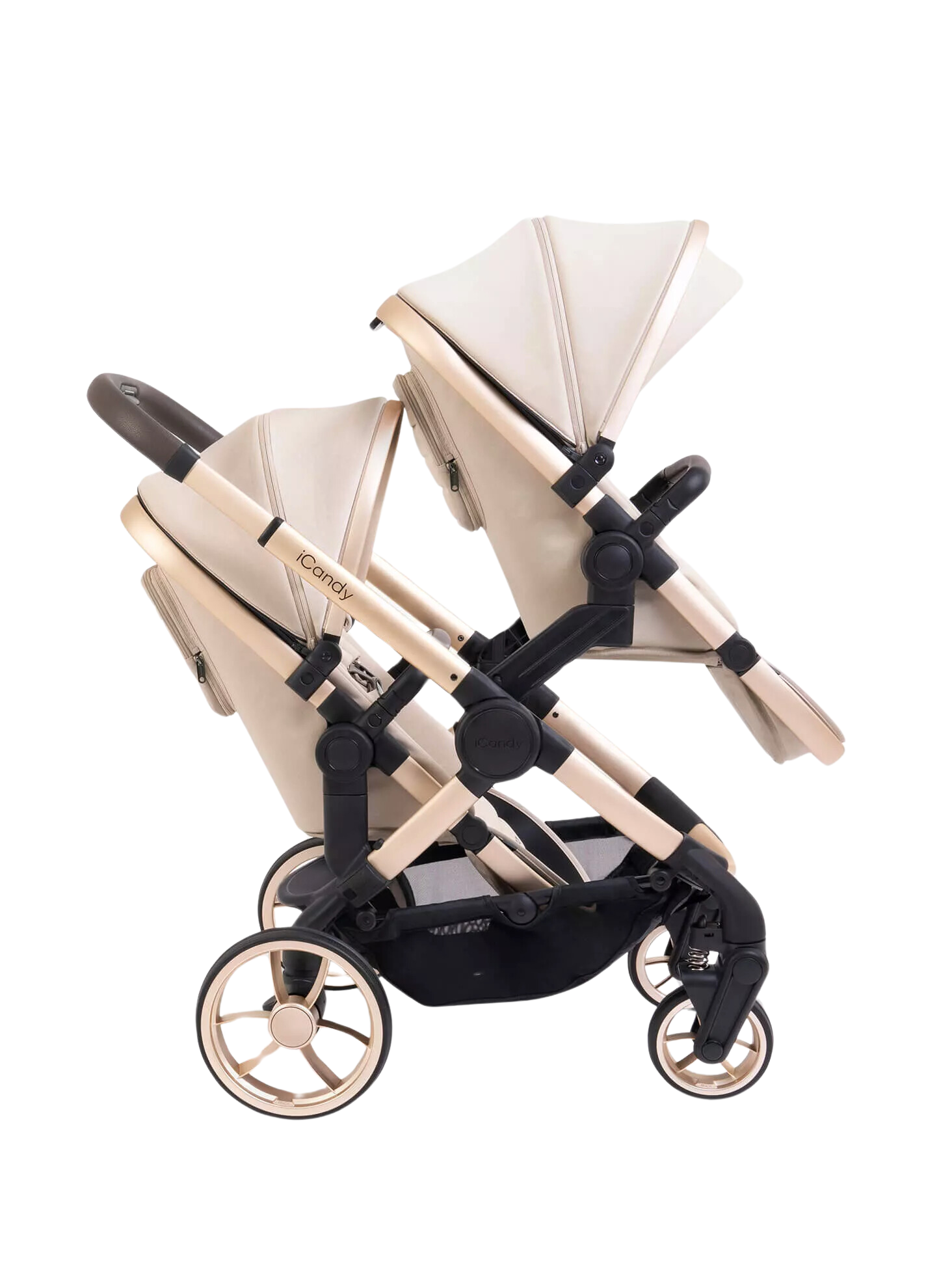 iCandy Peach 7 Twin Stroller and Bassinet - Biscotti