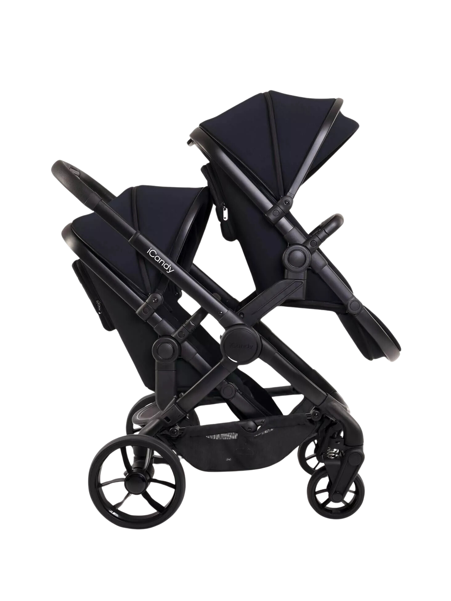 iCandy Peach 7 Double Stroller and Bassinet - Black
