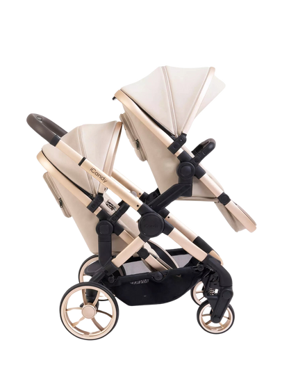 iCandy Peach 7 Double Stroller and Bassinet - Biscotti