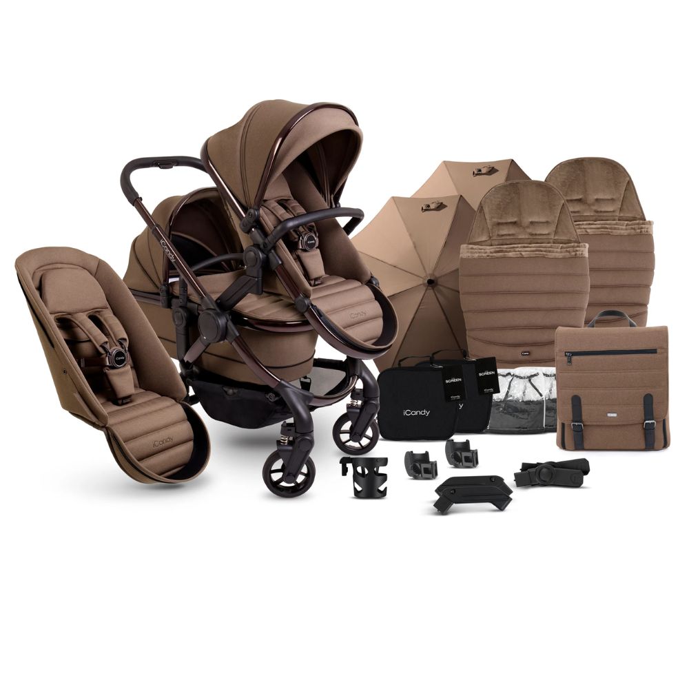 iCandy Peach 7 Double Stroller and Bassinet Complete - Coco
