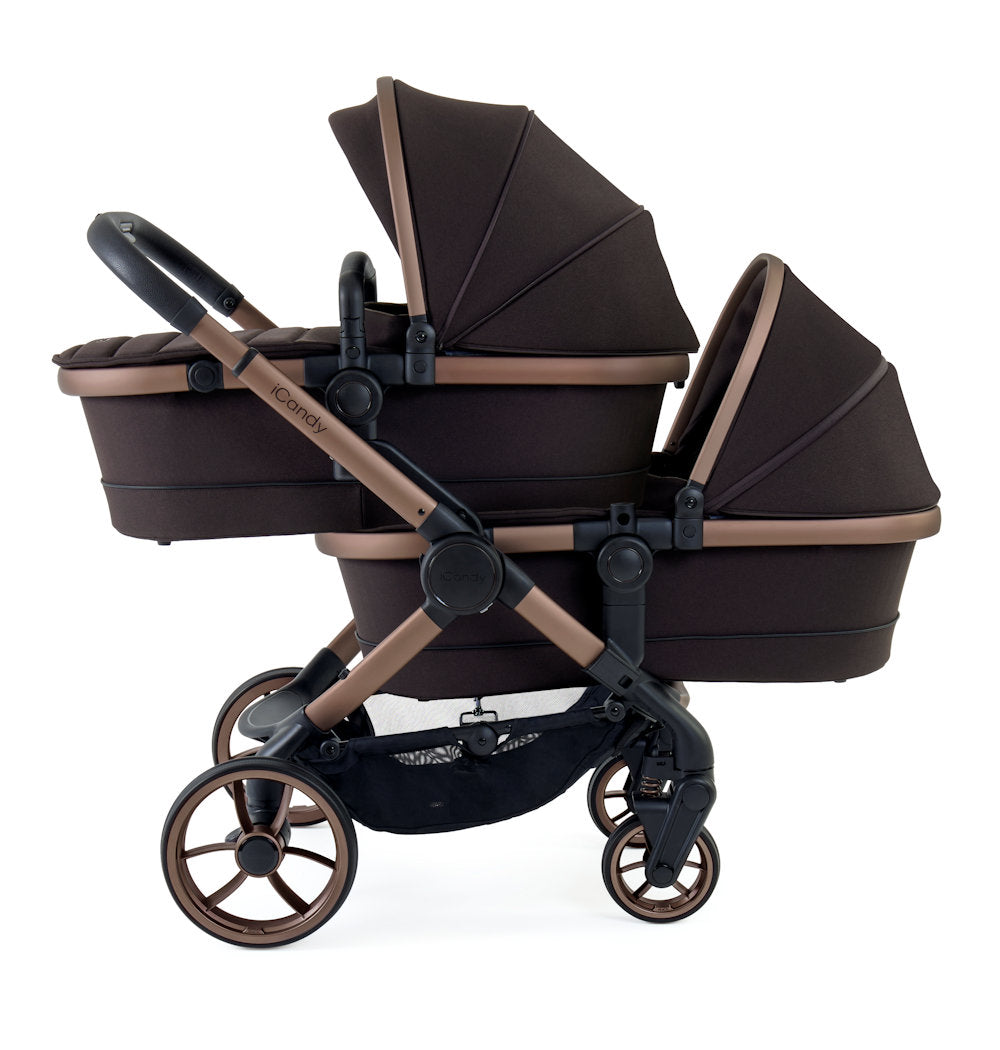 iCandy Peach 7 Twin Stroller and Bassinet - Pecan