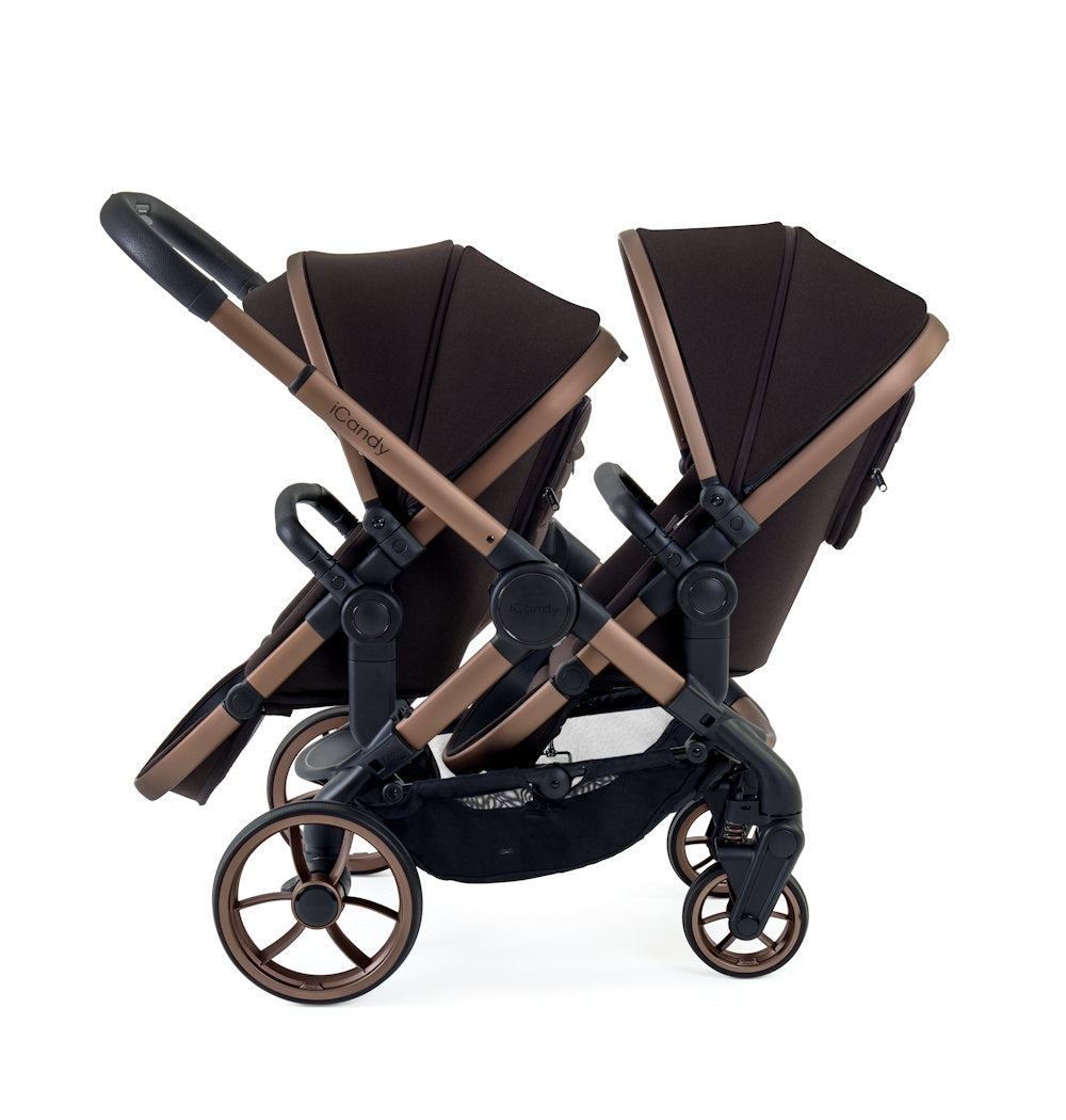 iCandy Peach 7 Twin Stroller and Bassinet - Pecan