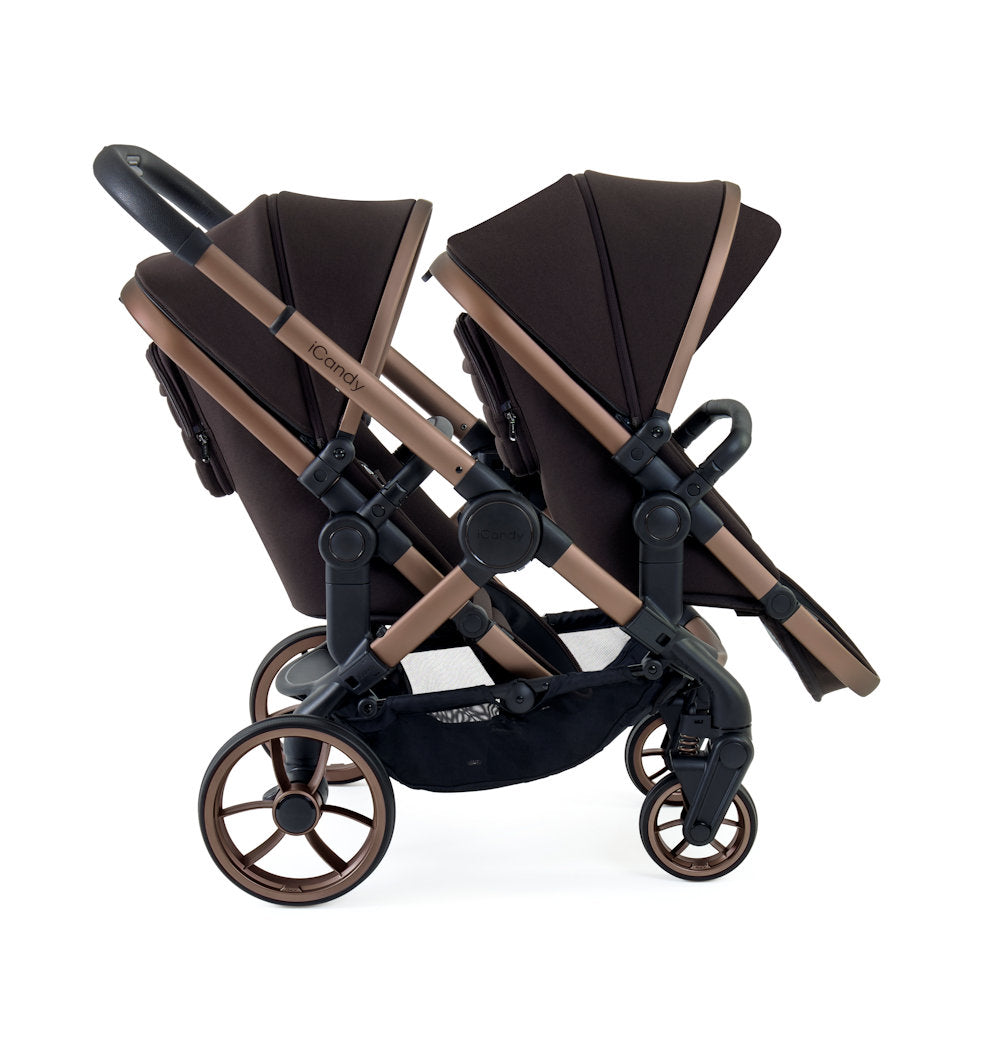 iCandy Peach 7 Twin Stroller and Bassinet - Pecan