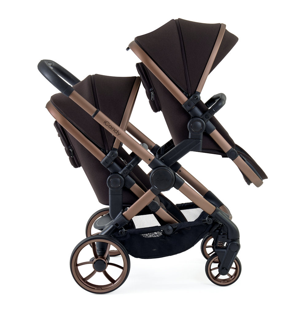 iCandy Peach 7 Twin Stroller and Bassinet Complete - Pecan