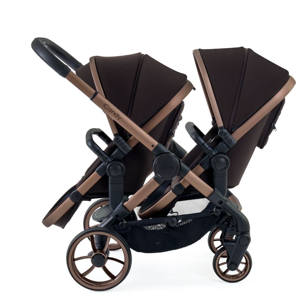 iCandy Peach 7 Twin Stroller and Bassinet Complete - Pecan