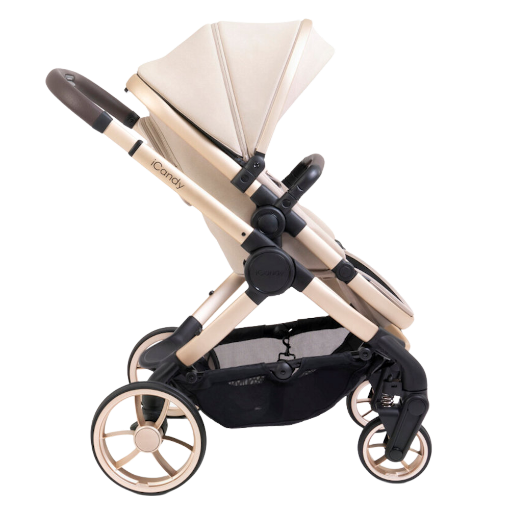iCandy Peach 7 Stroller and Bassinet Complete Bundle - Biscotti