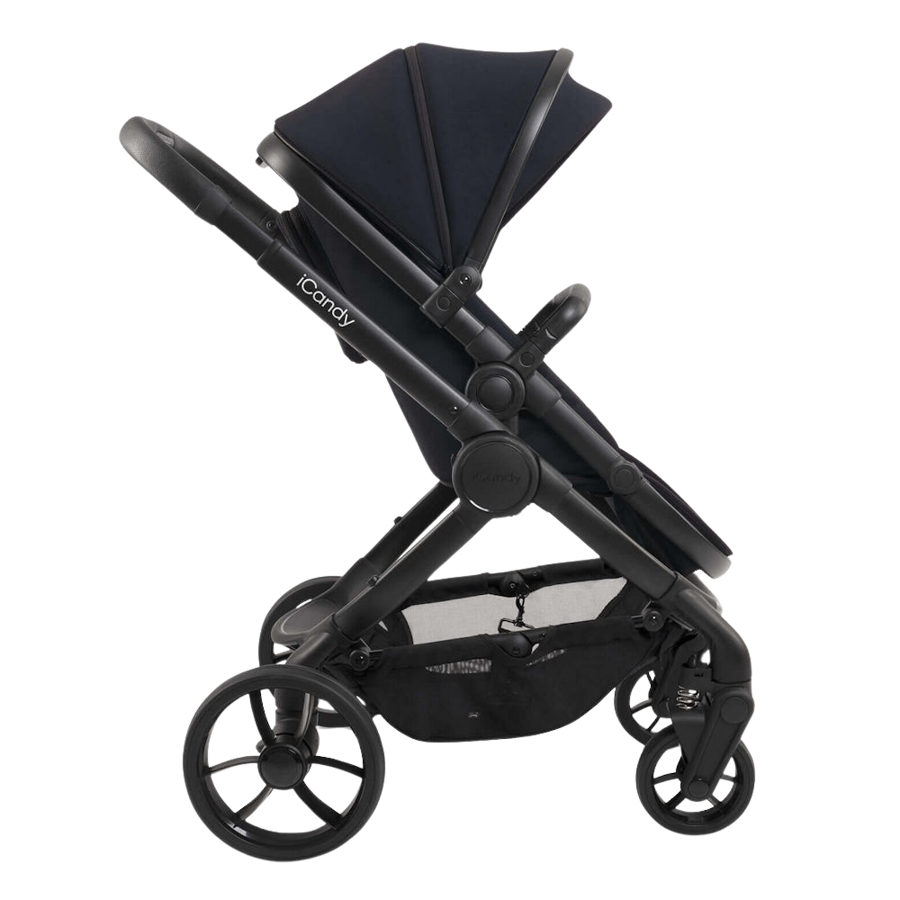 iCandy Peach 7 Stroller and Bassinet Complete Bundle Black