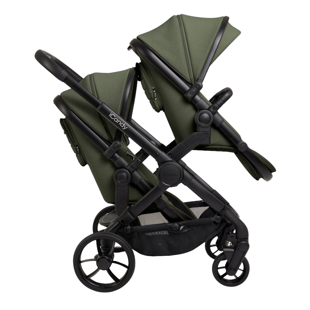 iCandy Peach 7 Double Stroller and Bassinet - Ivy