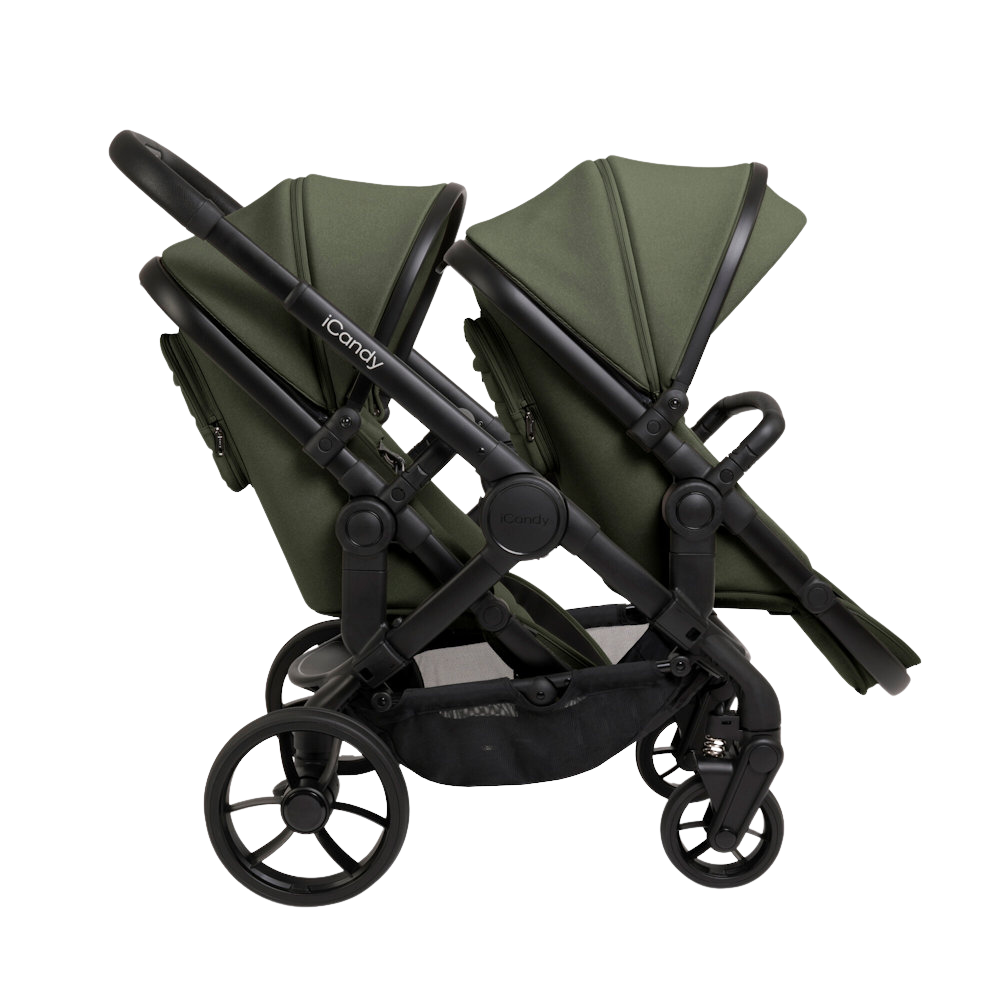 iCandy Peach 7 Double Stroller and Bassinet - Ivy