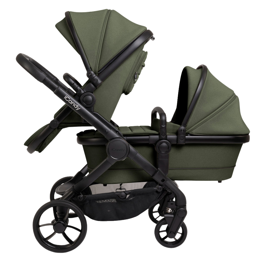 iCandy Peach 7 Double Stroller and Bassinet - Ivy