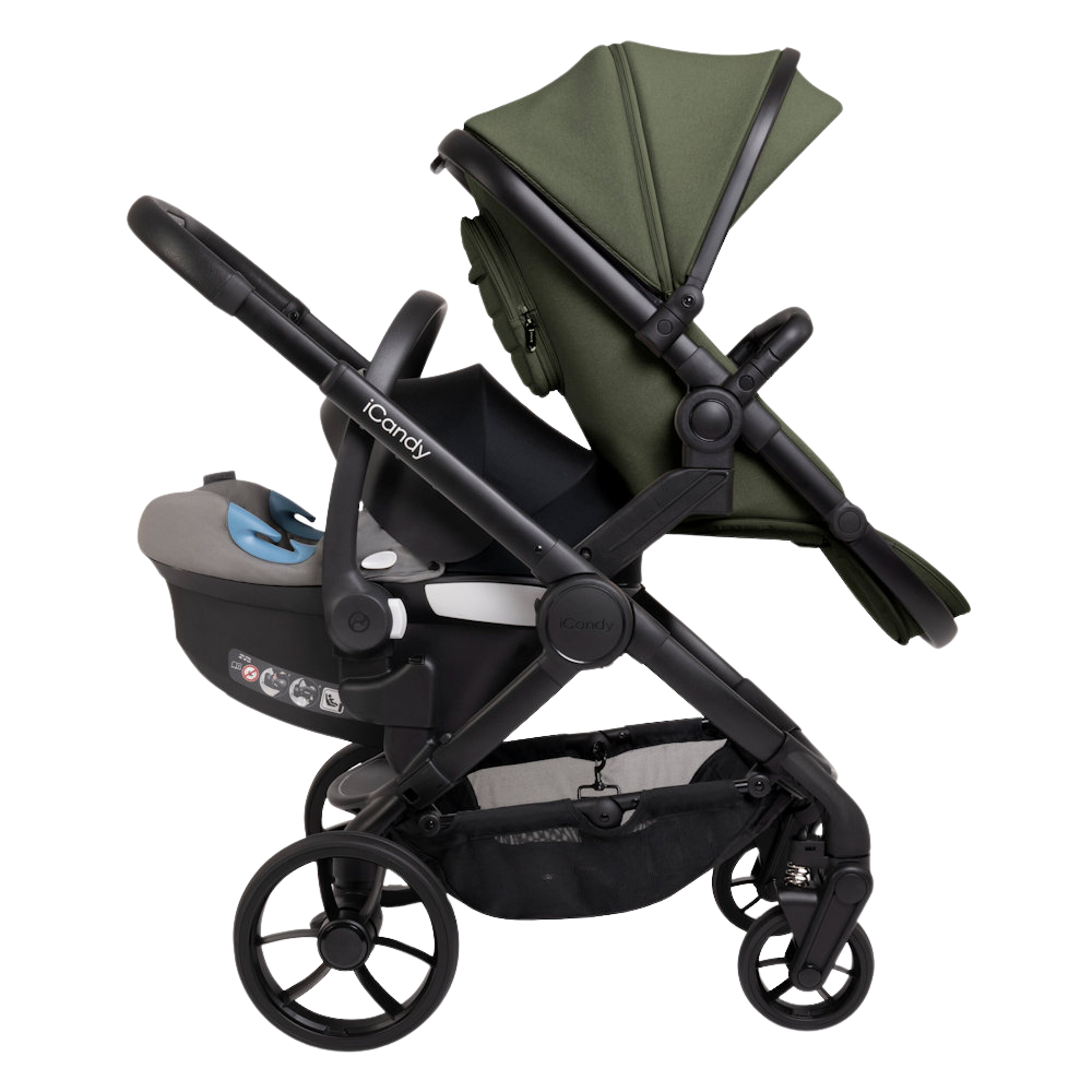 iCandy Peach 7 Double Stroller and Bassinet - Ivy