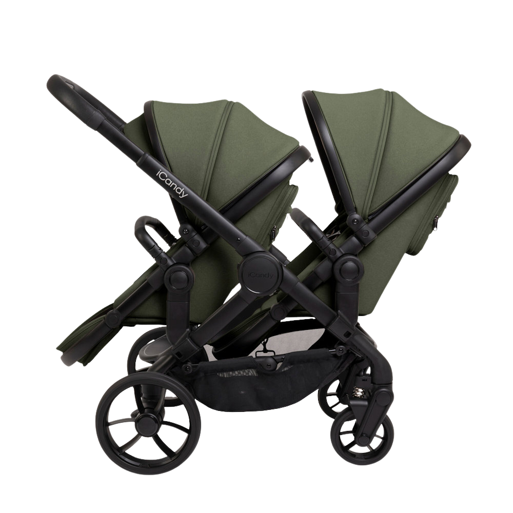 iCandy Peach 7 Double Stroller and Bassinet - Ivy