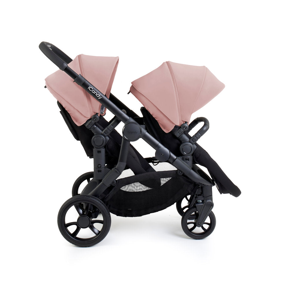 iCandy Orange 4 Double Stroller and Bassinet Bundle - Rose