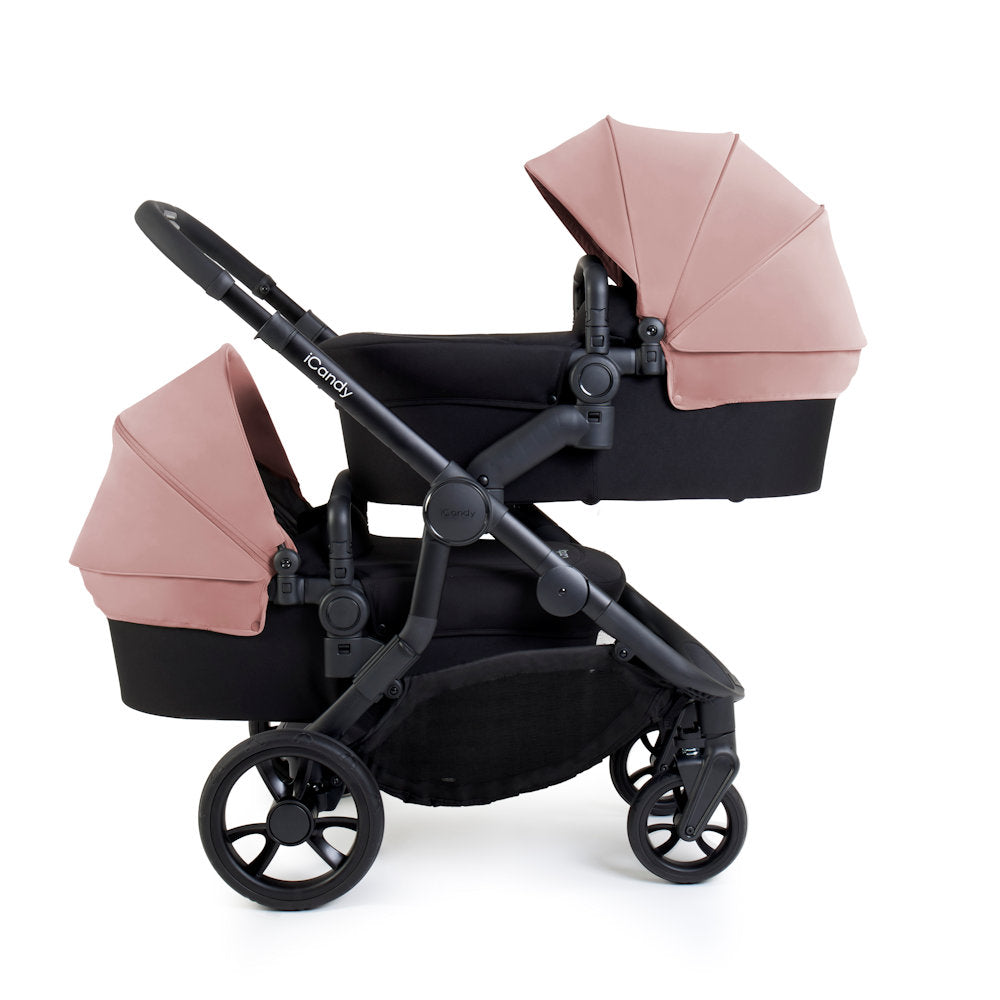 iCandy Orange 4 Twin Stroller and Bassinet Bundle - Rose