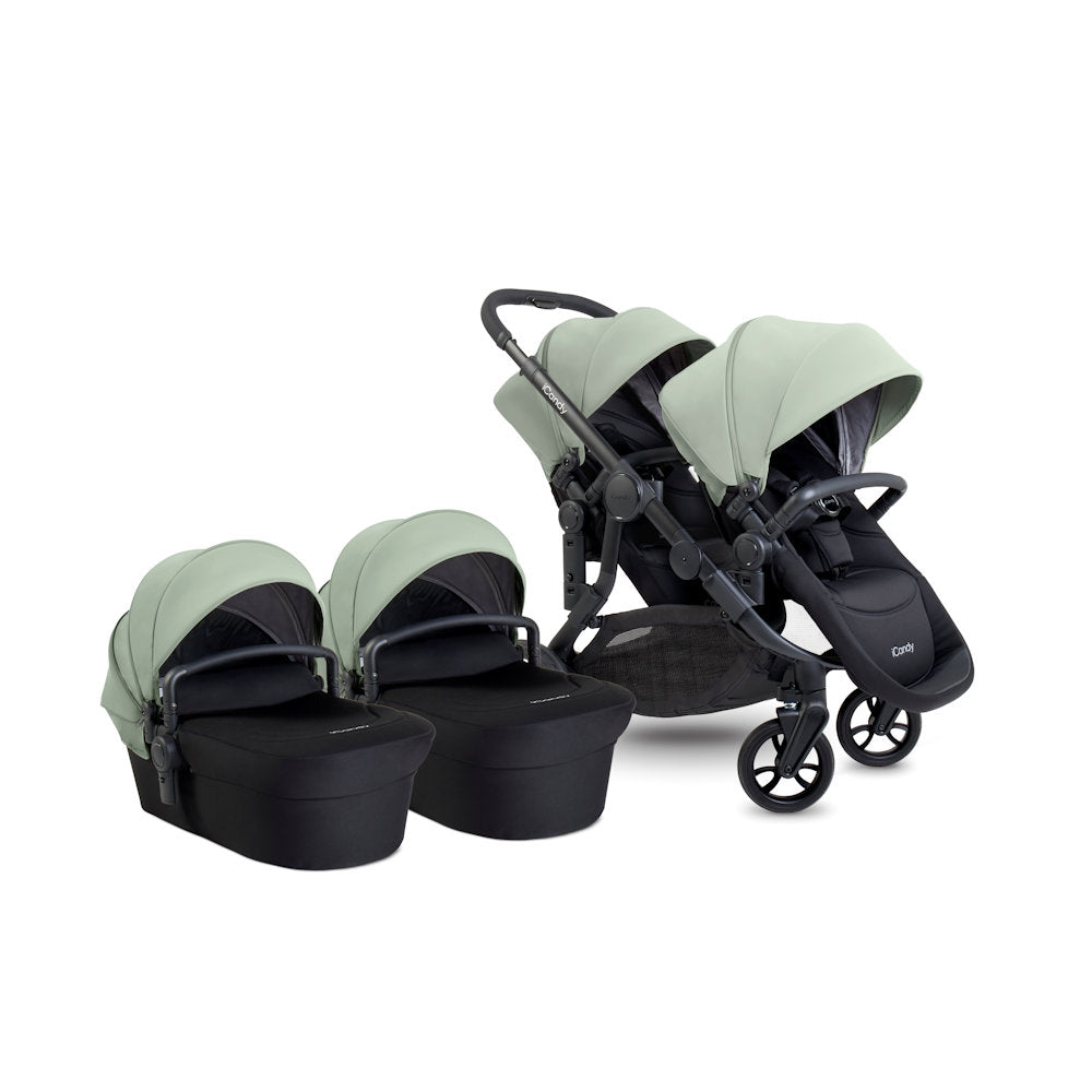 iCandy Orange 4 Twin Stroller and Bassinet Bundle - Pistachio