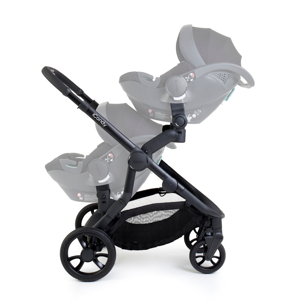 iCandy Orange 4 Twin Stroller and Bassinet Bundle