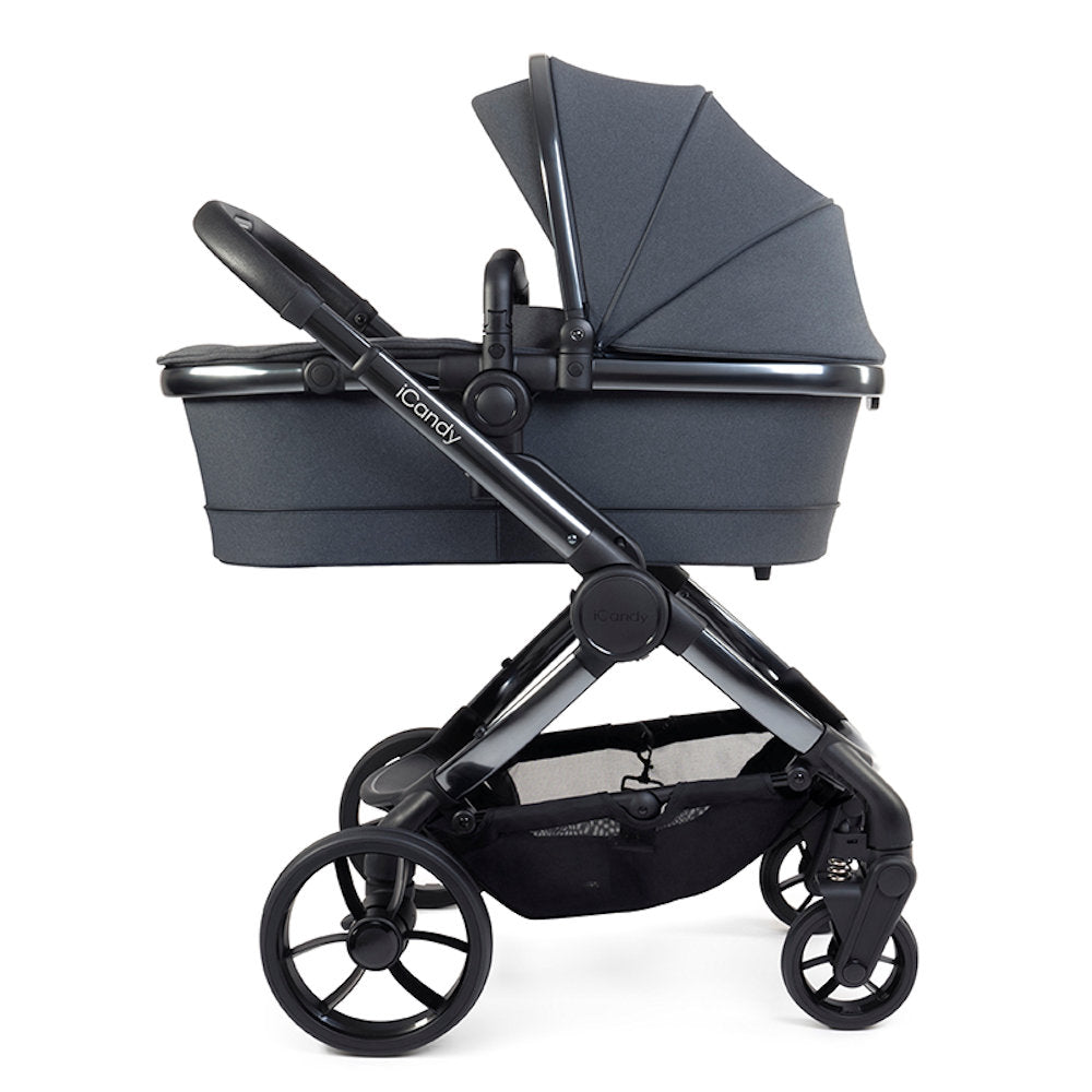 iCandy Peach 7 Stroller and Bassinet Complete Bundle - Dark Grey