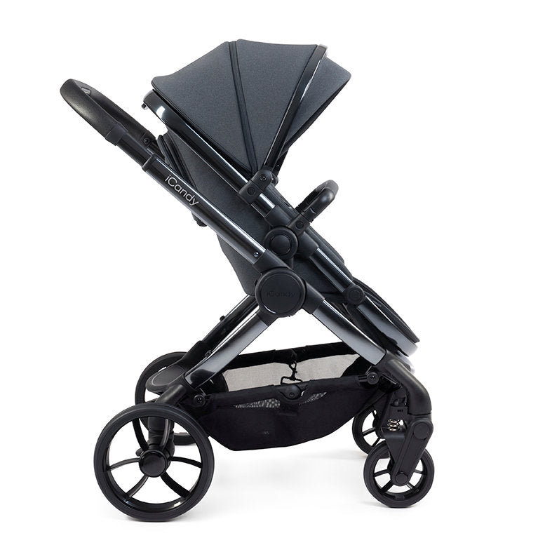 iCandy Peach 7 Stroller and Bassinet Complete Bundle - Dark Grey