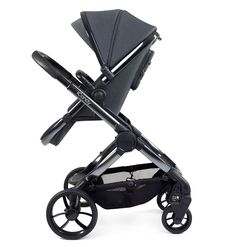 iCandy Peach 7 Stroller and Bassinet Complete Bundle - Dark Grey