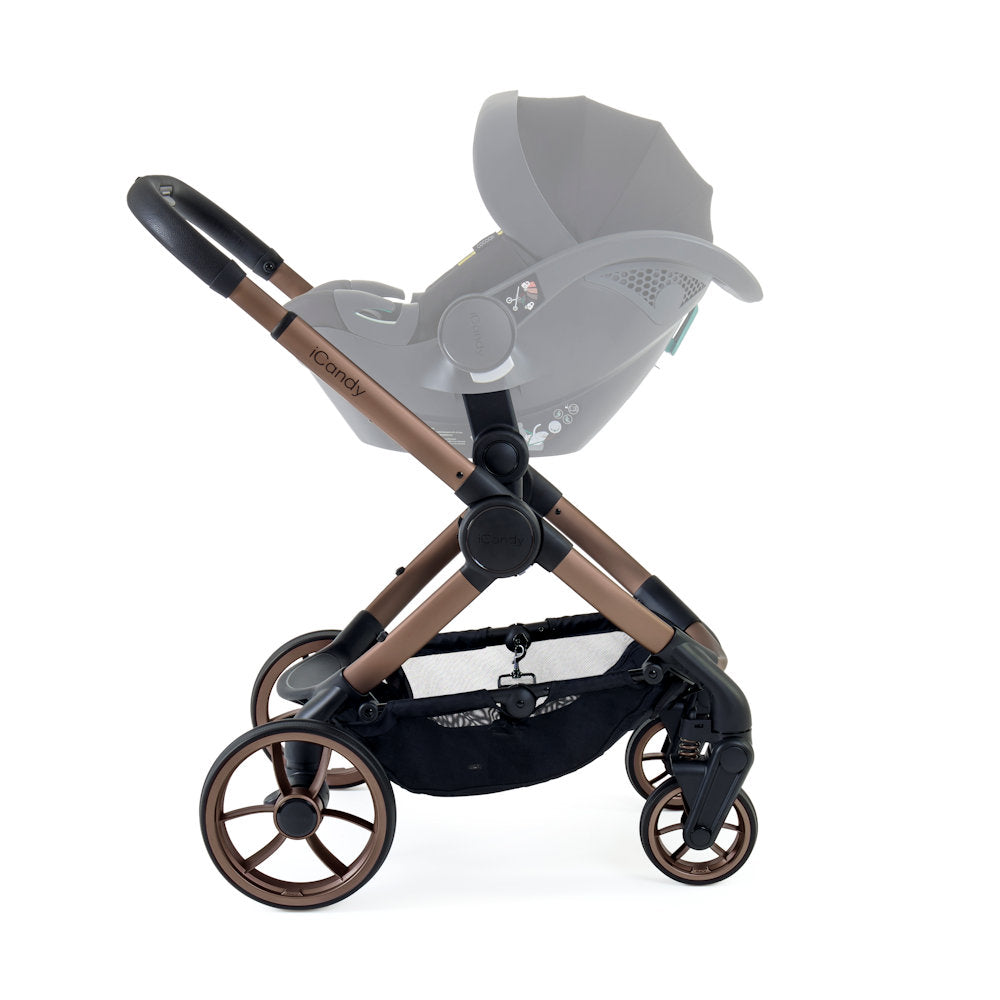 icandy peach blossom double stroller ICandy Peach 7 Double Stroller and Bassinet - Pecan