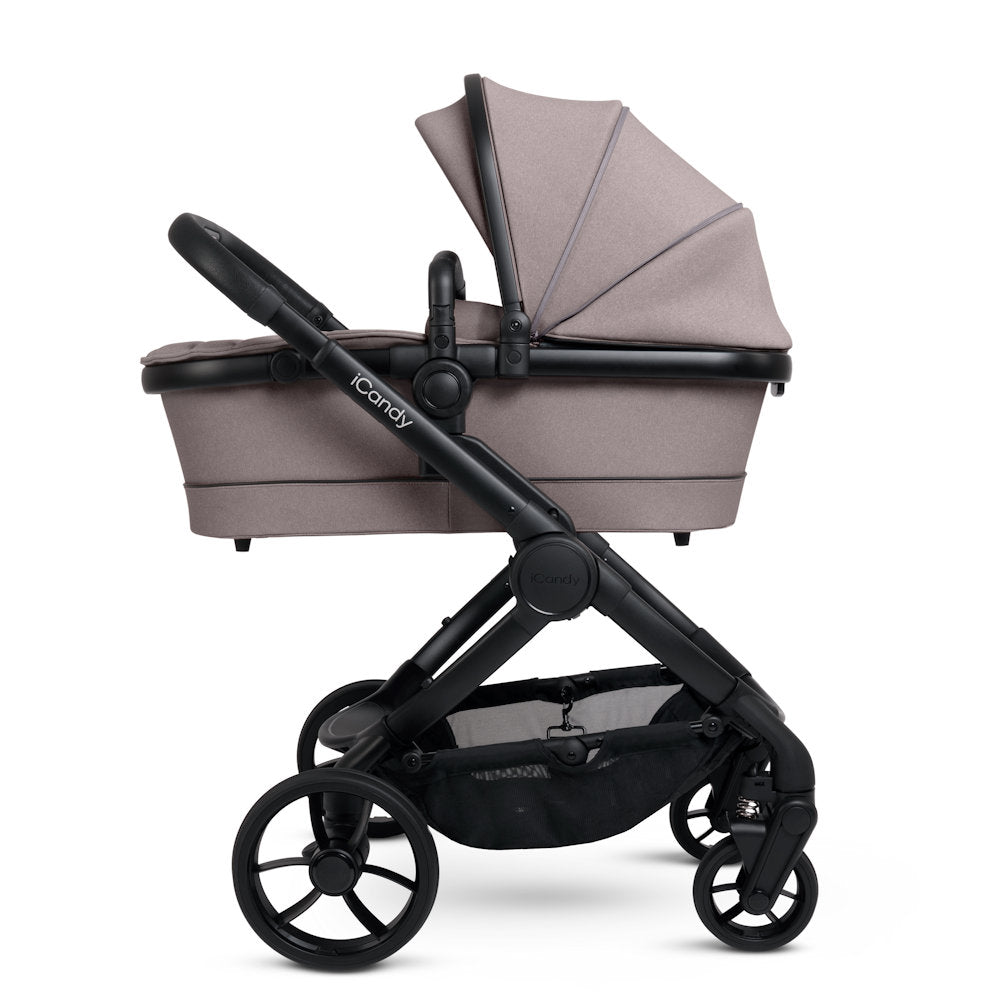 iCandy Peach 7 Double Stroller and Bassinet - Porcini