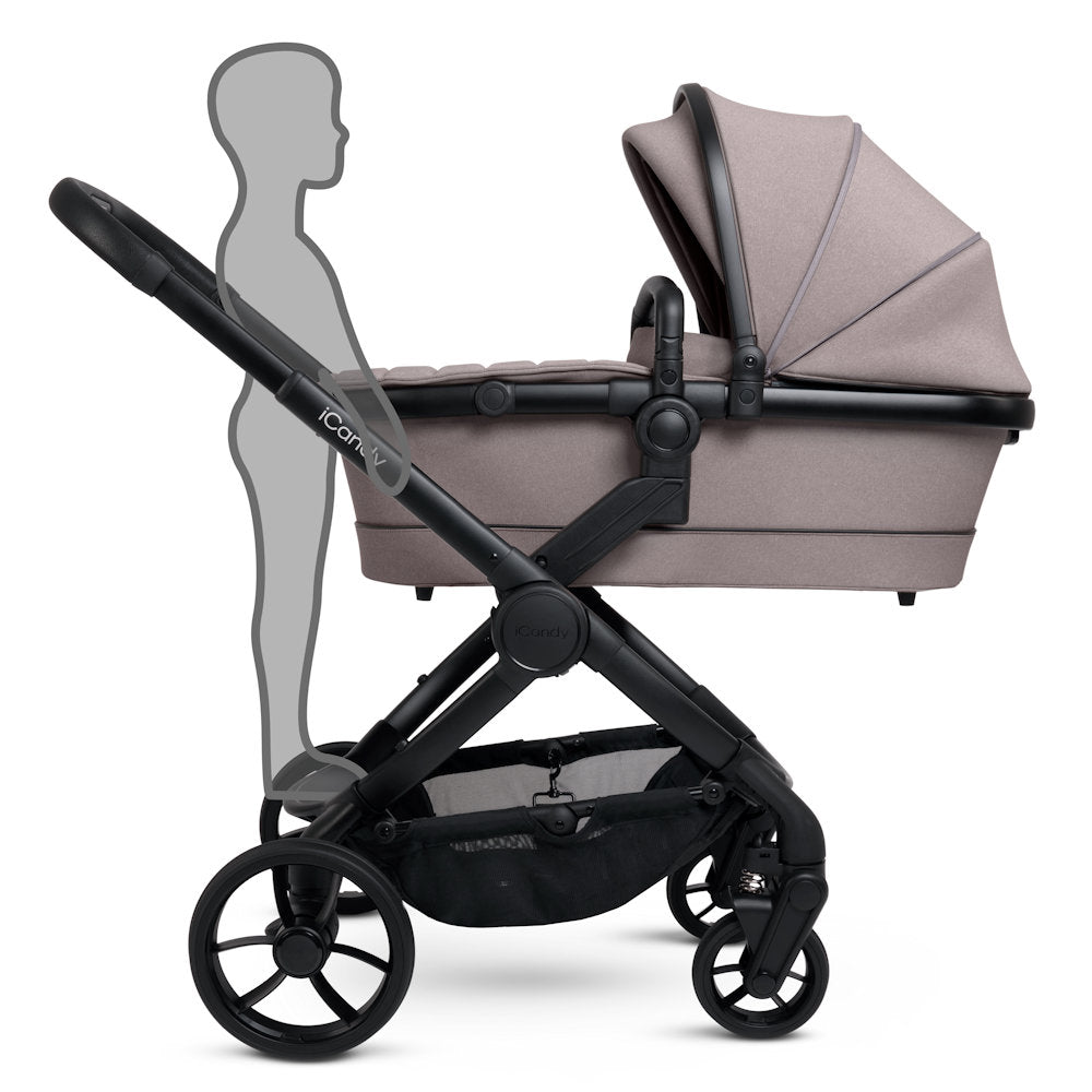 iCandy Peach 7 Double Stroller and Bassinet Complete - Porcini