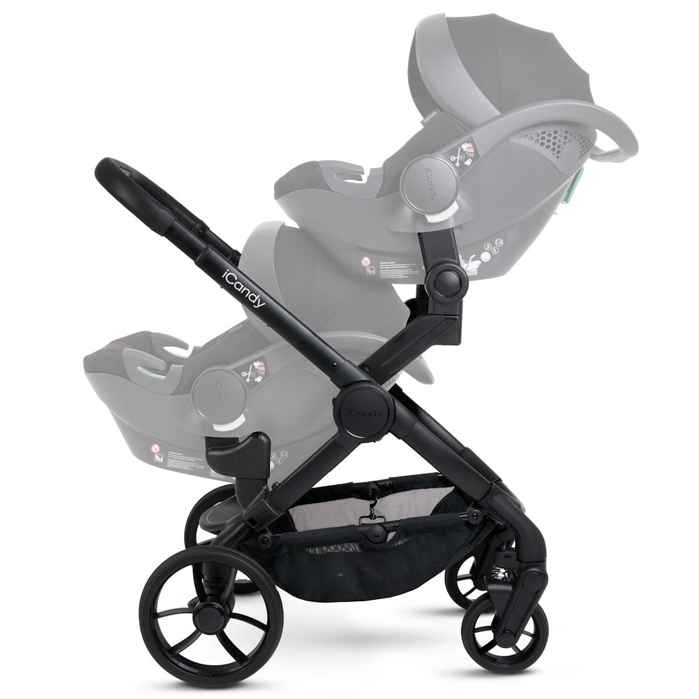 iCandy Peach 7 Twin Stroller and Bassinet - Porcini