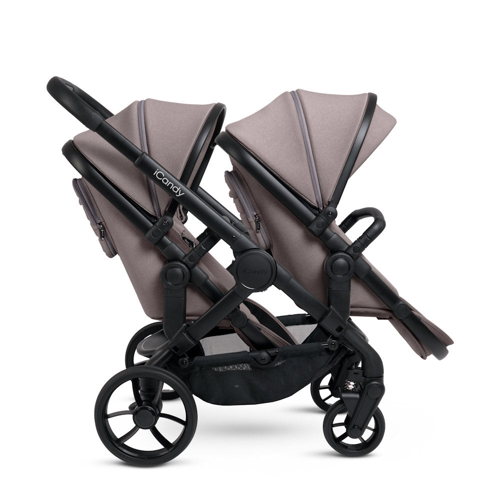 iCandy Peach 7 Twin Stroller and Bassinet - Porcini