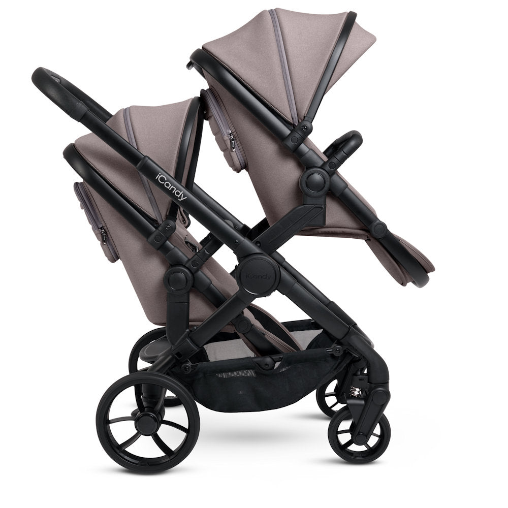 iCandy Peach 7 Twin Stroller and Bassinet - Porcini