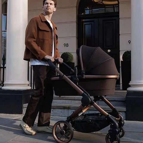 icandy peach blossom double stroller ICandy Peach 7 Double Stroller and Bassinet - Pecan